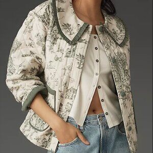 Anthropologie Quilted Toile Jacket